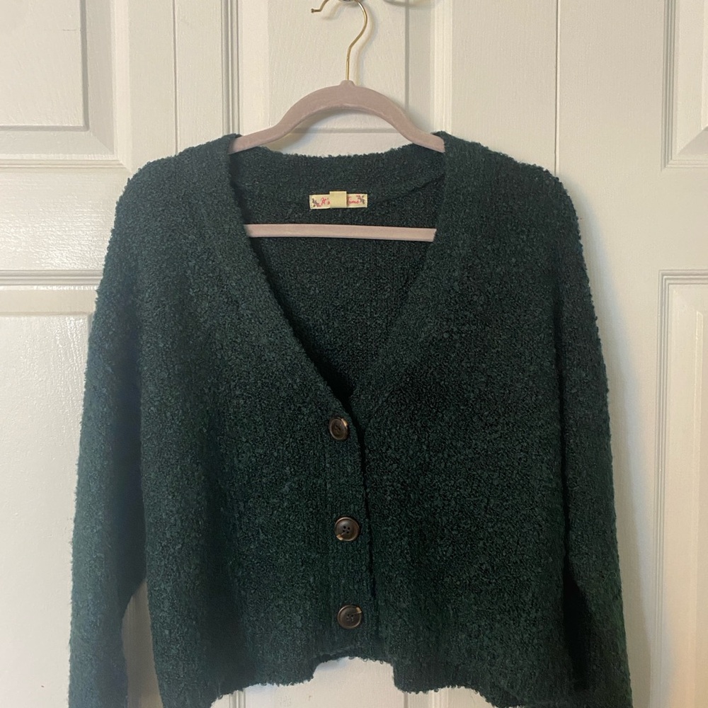Green cardigan